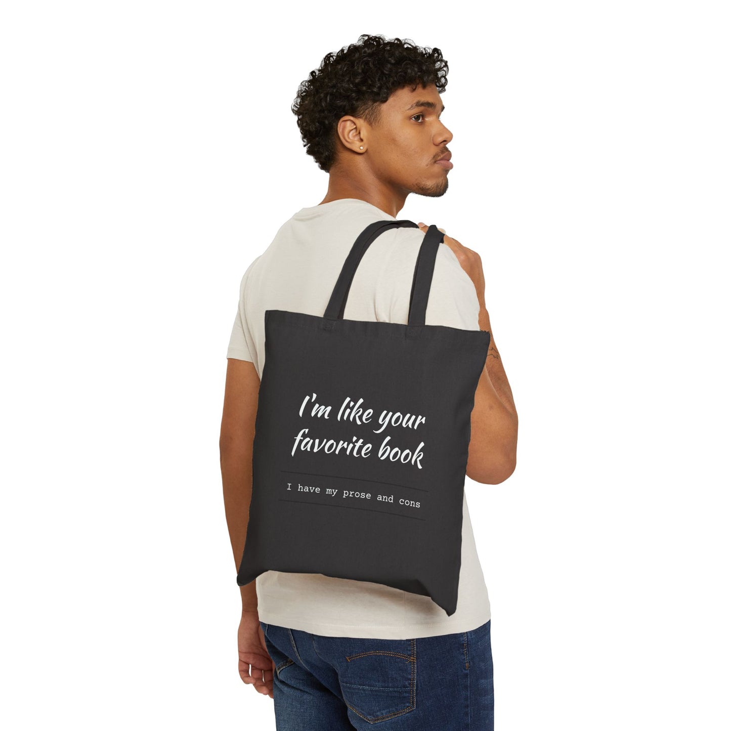 Prose and Cons Cotton Canvas Tote Bag