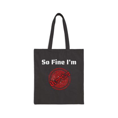 So fine I'm Overdue Cotton Canvas Tote Bag
